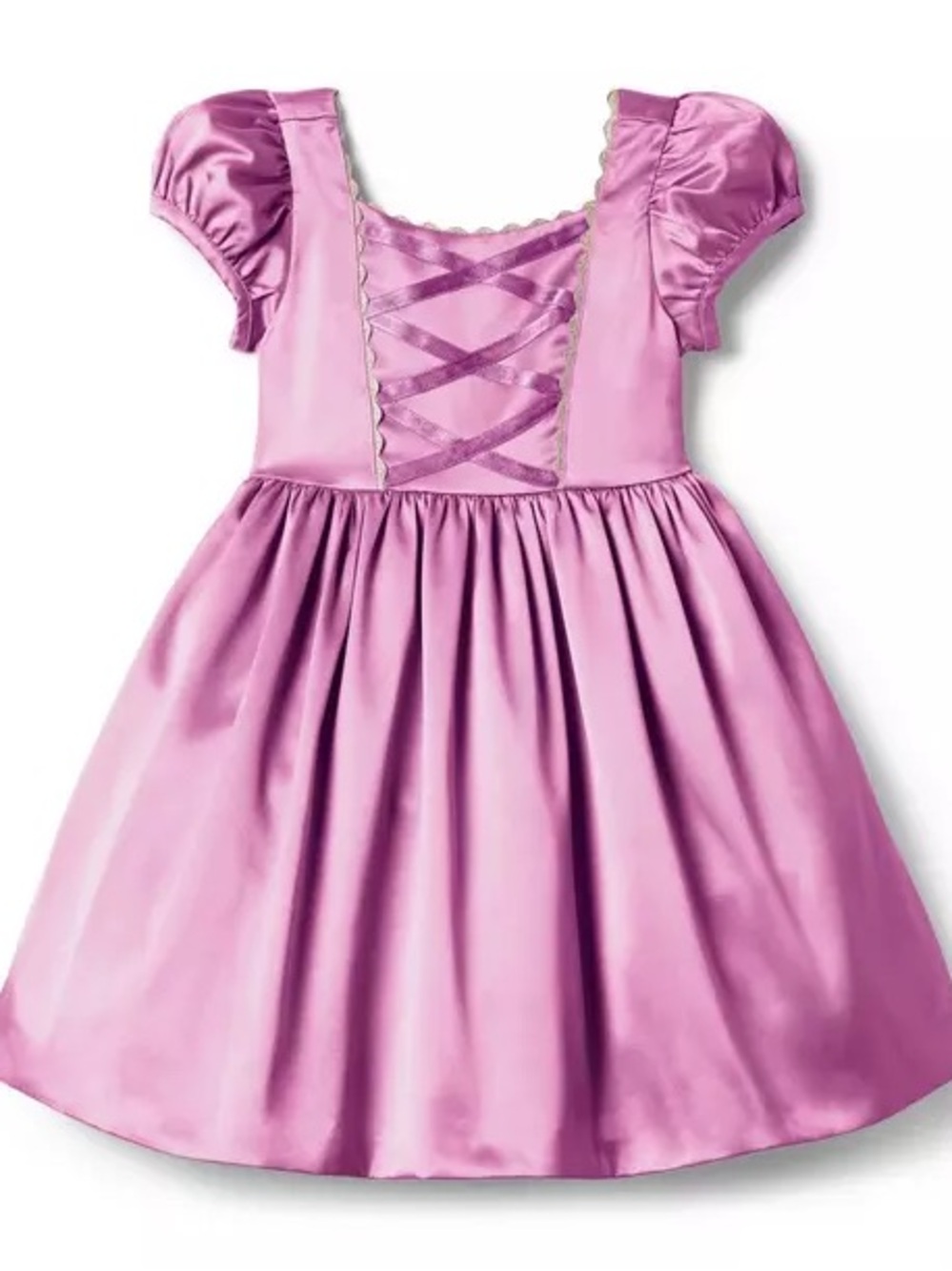 Janie and Jack Purple Satin Princess Rapunzel Dress